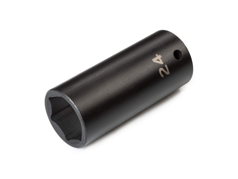 TEKTON 1/2 Inch Drive x 24 mm Deep 6-Point Impact Socket | SID23124 - Image 1